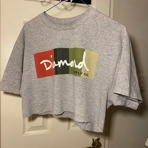 Diamond Supply Co. Crop Tee Gray Women’s